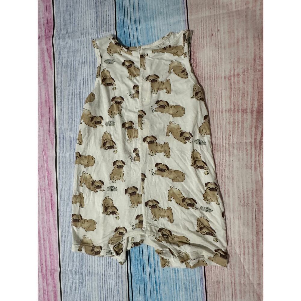 Angel Dear Toddler 18-24 Month Dog Print Tank Romper Bamboo Shorts One Piece